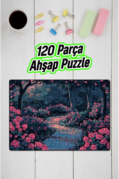 kutuTR Wooden Puzzle 30X40 cm Size 120 Pieces M6