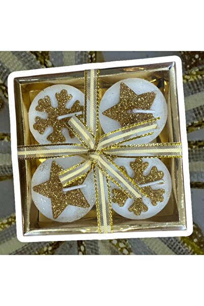 GÜRSES HOME YILDIZ VE KARTANESİ 4 lü SİMLİ PAKET MUM SETİ