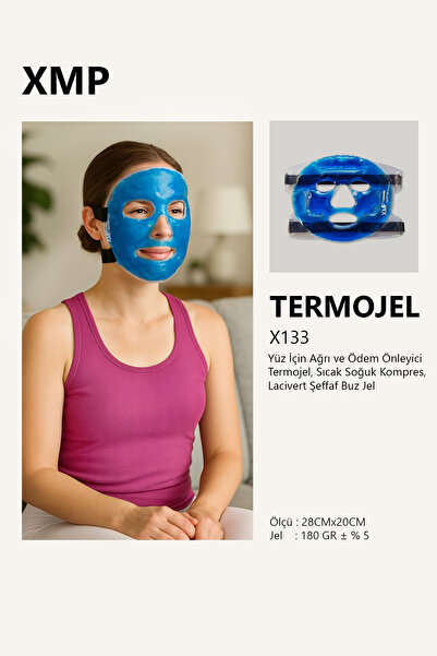 XMP Canlandırıcı Soğuk Yüz Maskesi, Sıcak Soğuk Kompres, Lacivert Şeffaf Jel
