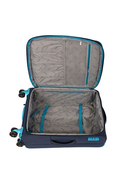 Lamonza Ultralight Trolley Dark Blue / Turquoise 69x42x26 cm, 3.22 kg, expandable 30%