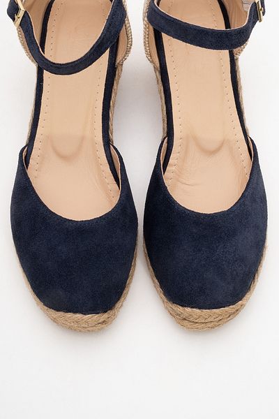 LuviShoes Sandale de damă ALDEA din piele naturală din piele naturală, albastru bleumarin