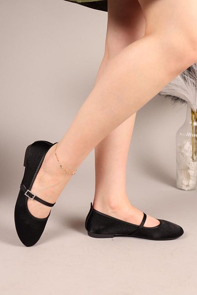 Birikon Sugoi̇ Satin Ballerina Black