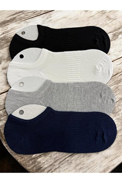 Forever 4'lü Paket Karışık Renkli Erkek Sneaker Patik Çorap (SİLİKONLU, DİKİŞ...