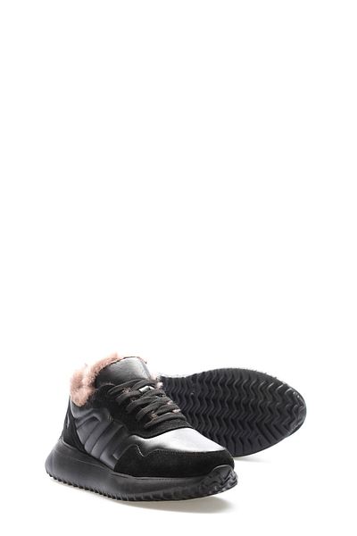 FAST STEP Genuine Leather & Fur Women's Casual Shoes 136Kza901-1