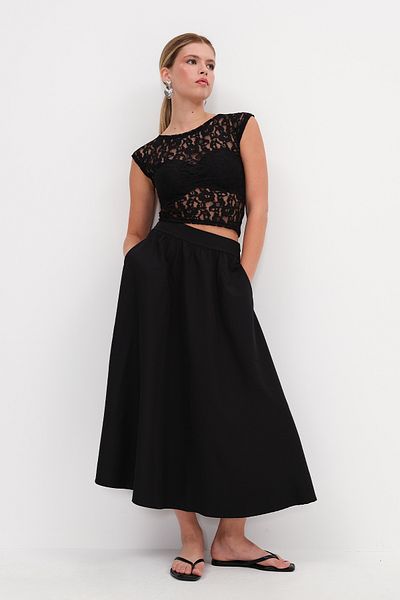 Addax Flowy Long Skirt E410319