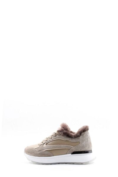 FAST STEP Γυναικεία παπούτσια casual από γνήσιο δέρμα και γούνα 757KZA24503
