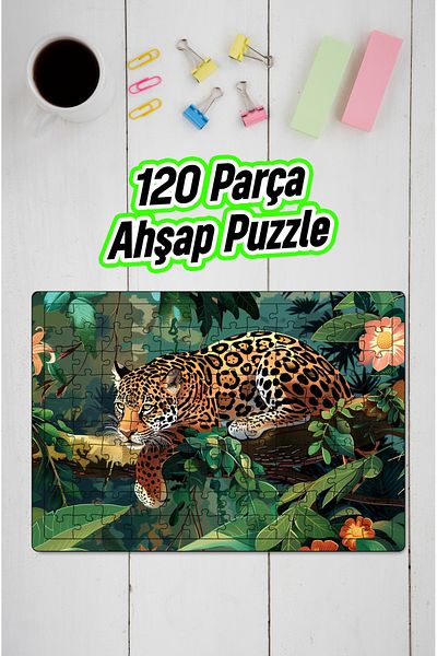 kutuTR Wooden Puzzle 30X40 cm Size 120 Pieces M5