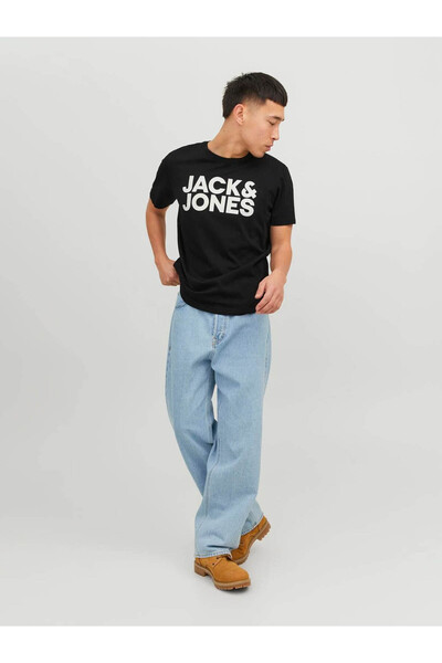 Jack & Jones Jack jones men's crew neck t-shirt with text 12151955