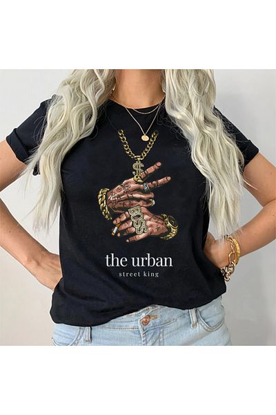 Kartier Tricou Dama Negru Street King