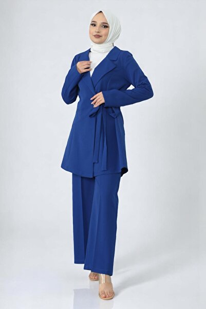 Missvalle Κοστούμι με λεπτομέρεια κορδόνιας Indigo 19106