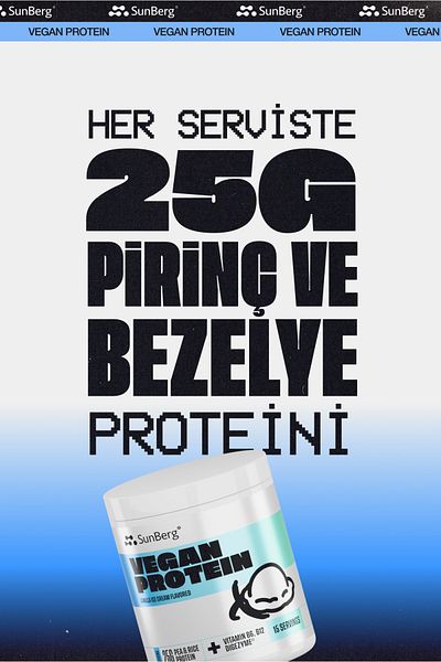 SunBerg Vegan Protein I Vanilla Ice Cream 480 g - 15 Servings