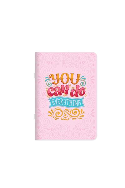 KESKİN COLOR دفتر ملاحظات بغلاف فني مخطط مع ملصق شعار مقاس 18.5 × 26 سم - كل شيء