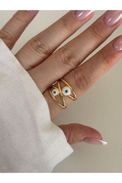 CHARMLUCKY Evil Eye Spiral Ring