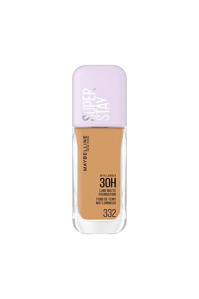 Maybelline New York كريم أساس سوبر ستاي لومي مات، تركيبة تدوم 30 ساعة، 332