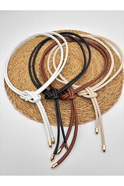 Desre Moda 4'lü Düğüm Detaylı Ip Kemer Kadın Kemeri,ceket Kemeri,gömlek Kemeri,