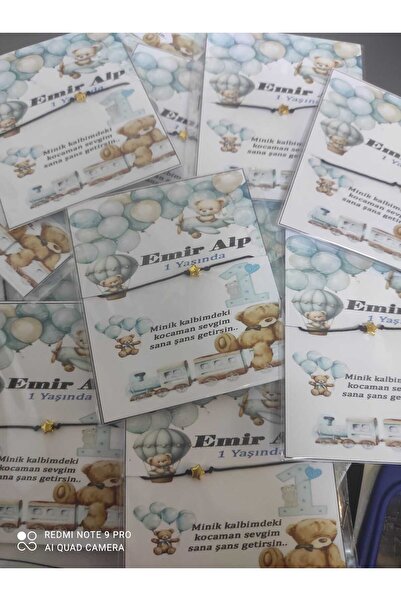 Perle88 Kişiye Özel İsimli Ayıcık Konsept Şans Bilekliği Doğum günü Hediyeliğ...