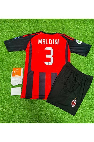 MONTENERO Legendary milan retro merchandise kids jersey 4-piece set