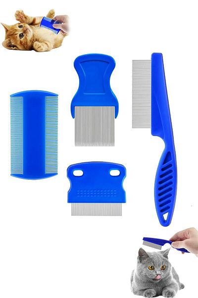 sanal trend Blue Cat Dog Lice Comb Cat Lice Flea Comb Dog Grooming Brush Cat Hair Removal