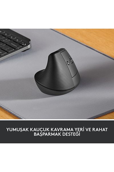 logitech Mouse vertical ergonomic fără fir Lift Silent - negru 910-006473