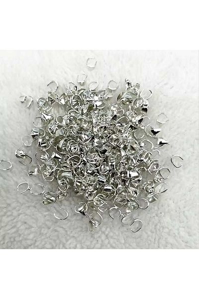yiğit aksesuar 100Pcs Silver Open Grapple Shackle Cap Pendant Hill Jewelry Supplies