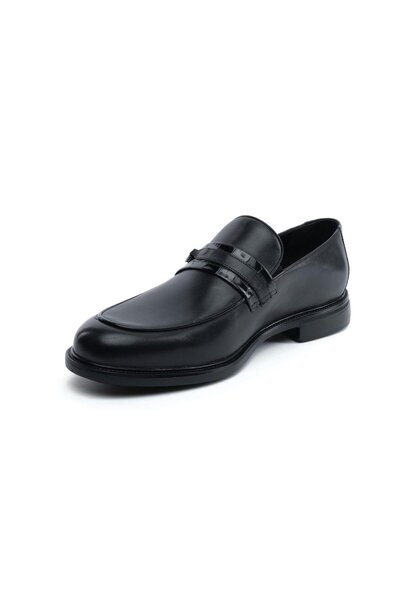 Greyder 64705 Siyah Hakiki Deri Erkek Loafer Ayakkabı
