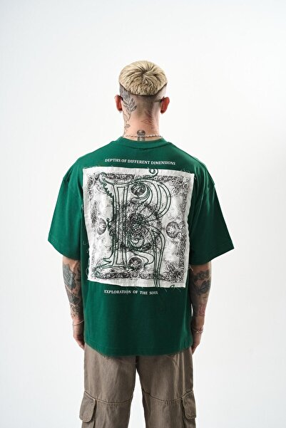 Respire Tricou oversize brodat Dimentions pentru bărbați Nefti