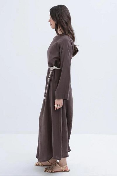 ALLDAY Γυναικείο φόρεμα Basic Muslin με ζώνη S60172A0