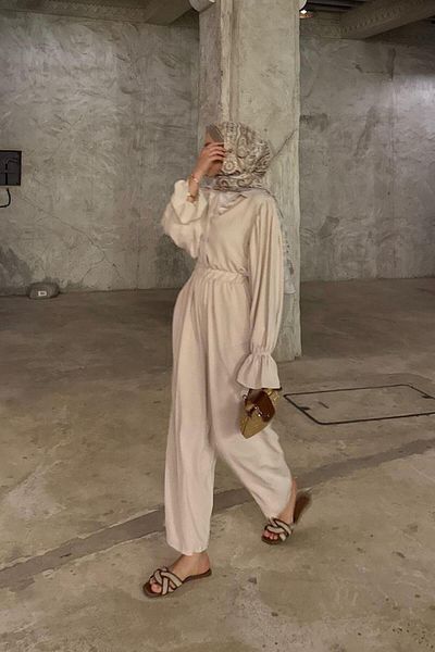 Şulemoda Giyim Dubai Jumpsuit Beige