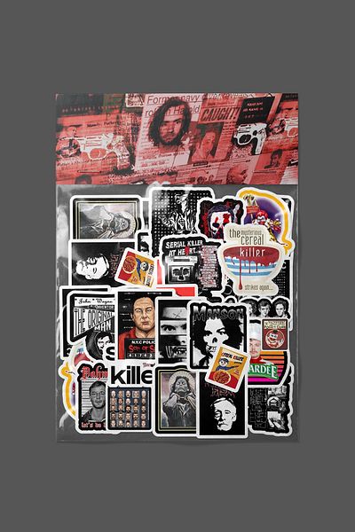 dadi ramba Serial Killers Sticker Pack -Bullet Journal- Agenda -Laptop Label Sticker