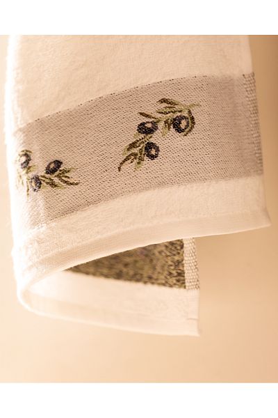 Madame Coco Küchenhandtuch-Set in Olivgrün