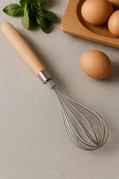 BARENDA Wooden Handle Beater Luxury Steel Egg Dough Sauce Beater Dowry Mixer