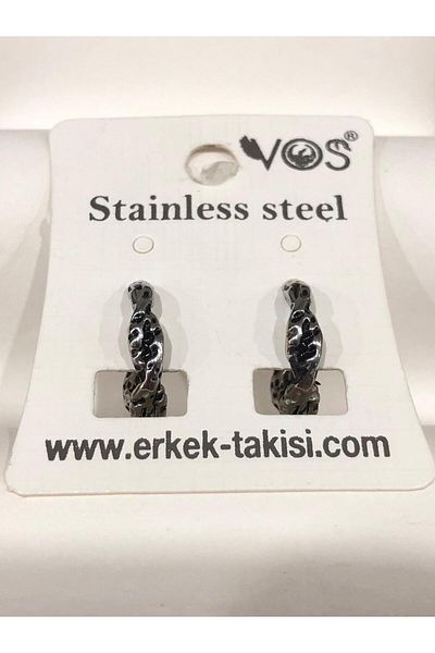 Bijutek Stainless Steel Men's Steel Patterned and Dangle Earrings