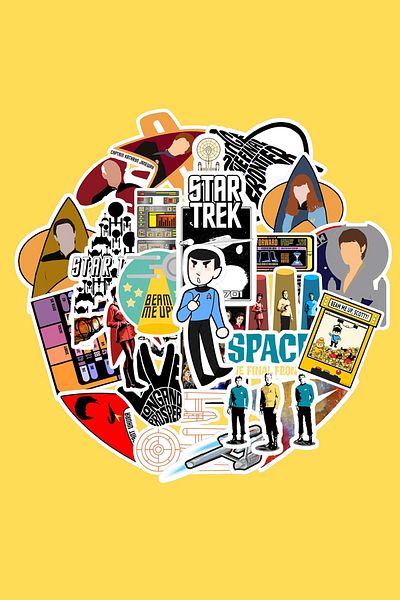 dadi ramba Star Trek Sticker Pack -Bullet Journal- Agenda -Laptop Sticker Decal