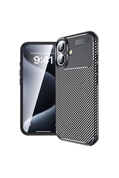 SKYDDAR INNOVATION Carcasă pentru iPhone 16, fibră de carbon, rezistentă la ș...