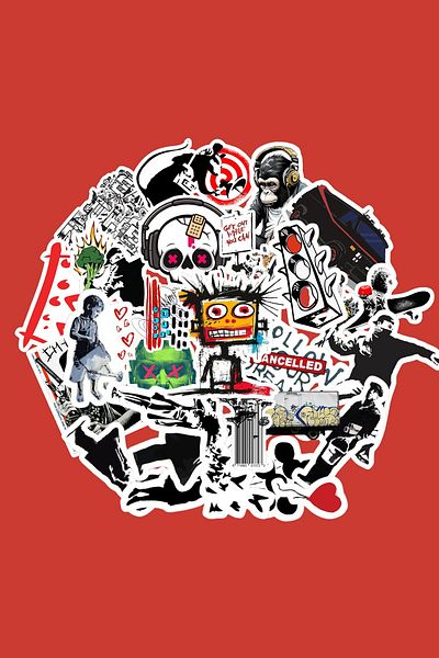 dadi ramba Street Art Sticker Pack -Bullet Journal- Agenda -Laptop Sticker Decal