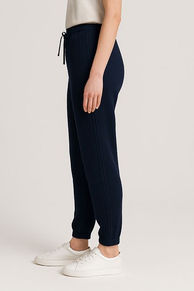 HNX Cotton Corded Women's Pajama Bottoms with Elastic Legs
