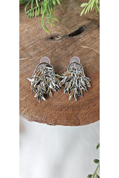 mujeres Yaprak Desenli Sallantılı Küpe