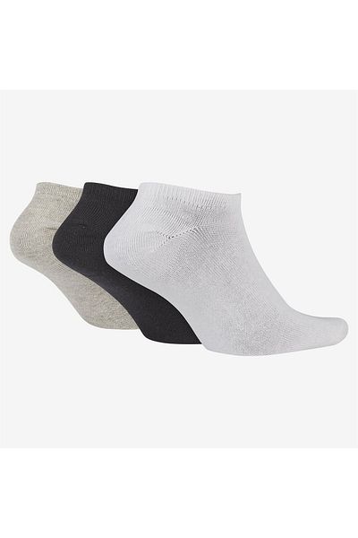 Nike Унисекс чорап Value No Show Ulightweight от 3 части, черно-бяло-бежово