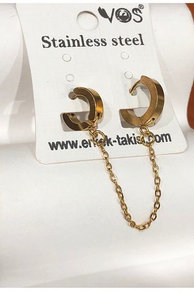 Bijutek Stainless Steel Men's Steel Patterned and Dangle Earrings