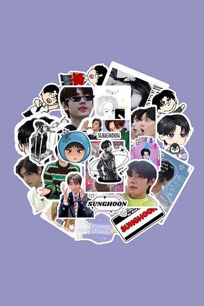 dadi ramba Sunghoon Enhypen Sticker Pack -Bullet Journal- Agenda -Laptop Sticker Decal