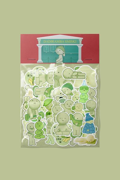 dadi ramba Smiski Sticker Pack -Bullet Journal- Agenda -Laptop Sticker Decal