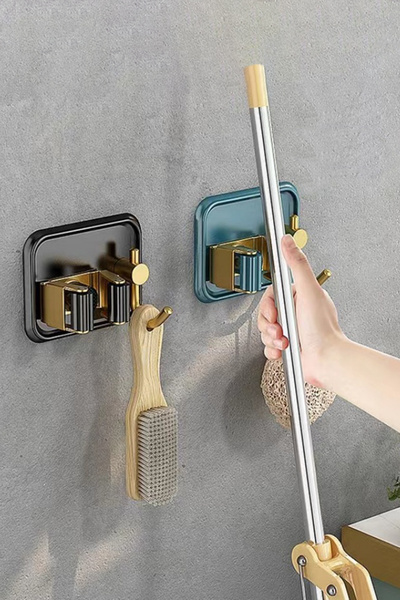 TEMBAY 1 Adet Paspas Süpürge Fırça Ve Mop Askısı Sap Tutucu Mutfak Banyo Askı...