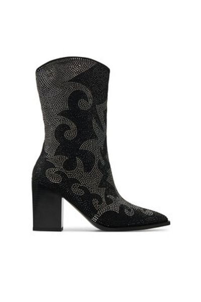 GOE cizme cowboy pentru femei OO2N4230-W2 negre