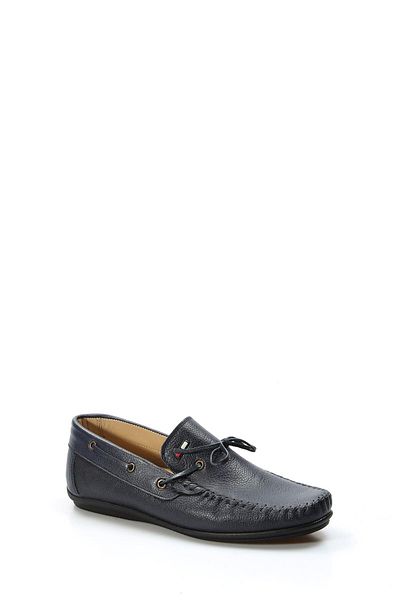 FAST STEP Men's Navy Blue Comfortable Sole Loafer Shoes Business Office Daily Orthopedic Shoes 628ma01