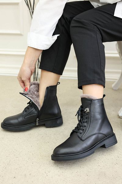 FAST STEP Γυναικείες μπότες από γνήσιο δέρμα - Furry, Classic, 916KZA3798