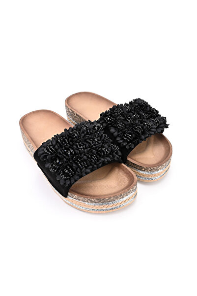 Tmall Women's Casual Slippers, Made Of Eco-friendly Suede, Sa43, Black