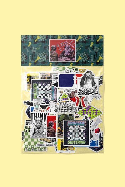 dadi ramba Chess Sticker Pack -Bullet Journal- Agenda -Laptop Sticker Decal