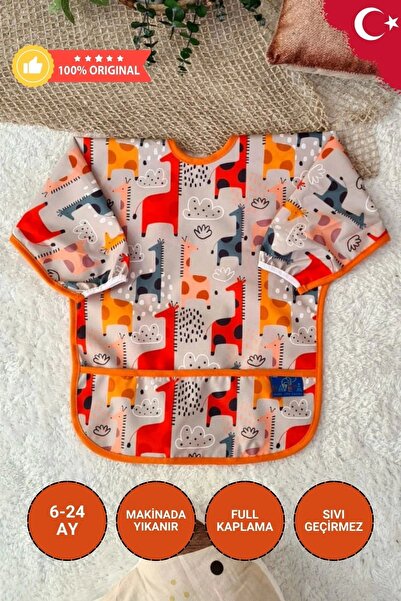 Babydonat مريلة للأنشطة والرضع مقاومة للسوائل للجنسين من عمر 6 إلى 24 شهرًا