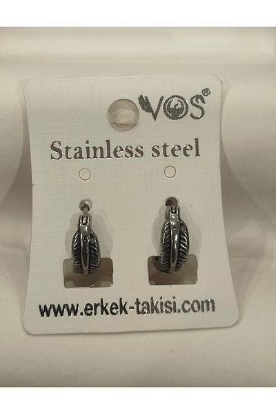 Bijutek Stainless Steel Men's Steel Patterned and Dangle Earrings 2