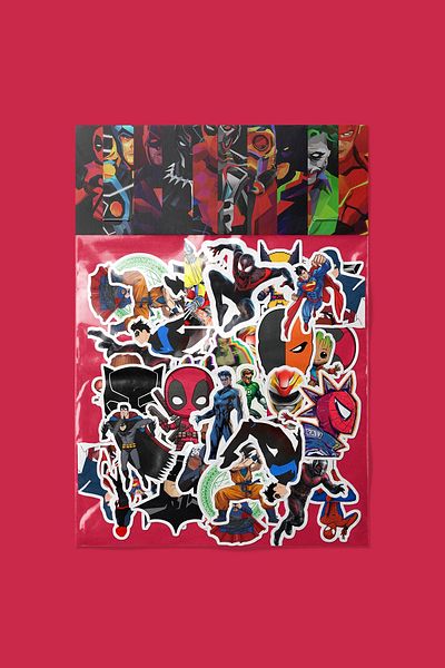 dadi ramba Super Hero Sticker Pack -Bullet Journal- Agenda -Laptop Sticker Decal